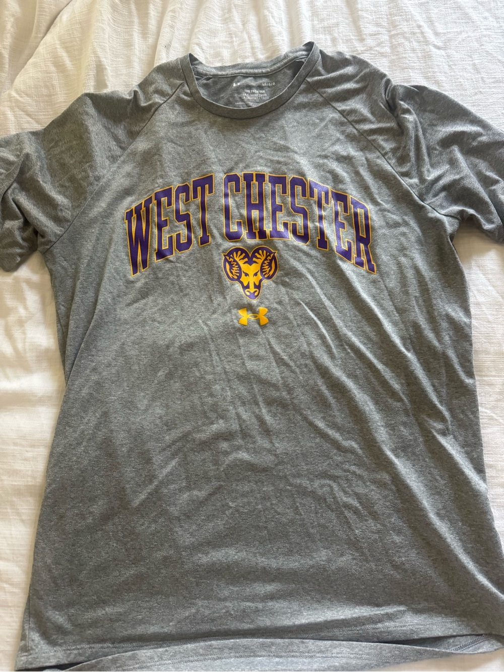 Men’s West Chester University of Pennsylvania gray under Armour shirt large